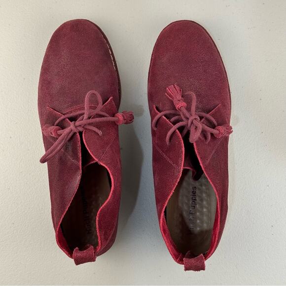 Hush Puppies Cyra Catelyn Burgundy Sparkle Suede Ankle Bootie Women’s 10 EUR 42 - Picture 6 of 12